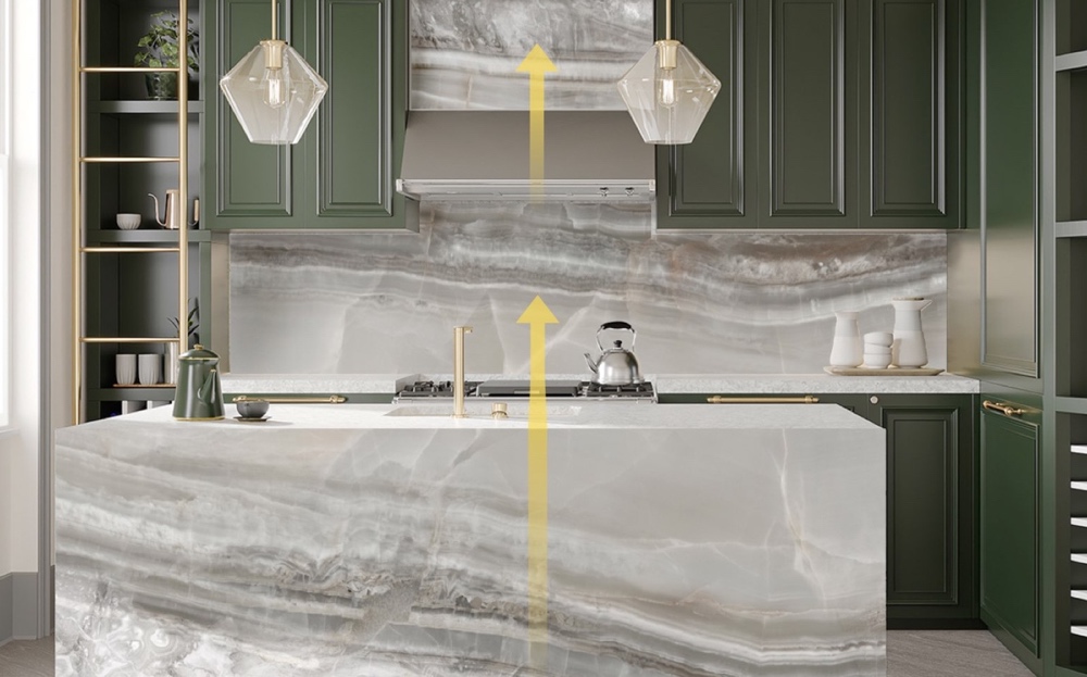 kitchen setting Santa Rosa bioquartz